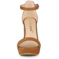 thumbnail image 2 of BLISSFUL STEP Sandales à Talon Épais pour Femmes à Bout Ouvert à Plateforme avec Bride à la Cheville, 2 of 6