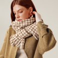 thumbnail image 4 of XZNGL Femme Mode Hiver Chaud Doux Décontracté à Franges Imprimé Pied-de-Poule Cache-Couche, 4 of 8