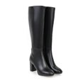 thumbnail image 4 of LSLJS Bottes d'Équitation Style Western pour Femmes, Décontractées, Chaudes, Hauteur Genou, à Talons, Tige Mi-Haute, Chaussures, Bottes Mi-Mollet pour Femmes, Bottes pour Femmes, 4 of 5