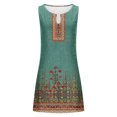thumbnail image 4 of Cameland Robe Débardeur d'Été Décontractée Ample à Imprimé Floral pour Femme, Ajourée, Robe de Plage Sans Manches, 4 of 5