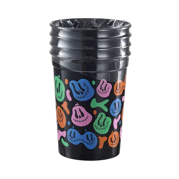 Halloween 4 packs Tumbler,Plastic,Pumpkin, Ages 3+, Party Favors, by Way to Celebrate