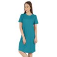 thumbnail image 4 of Inkmeso Robe T-Shirt d'Été Décontractée Unie pour Femmes, Coupe Ample, Tunique à Manches Courtes, Robe de Nuit, 4 of 7