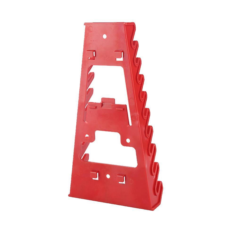 KRONDO Wrench Organizer Tray,Wrench Holder, Storage Rack Tray Tool Holder Tool Chest Organizer Remove and Store Wrenches Faster Red O8Z9