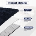 thumbnail image 4 of Hasoo 6' x 9' Fluffy Shaggy Soft Area Rug for Living Room Dorm Home Decor Aesthetic, Dark Blue, 4 of 7