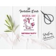 thumbnail image 3 of Darling Souvenir White Birthday Invitation Card Printable Fill or Write In Blank Invites Party Supplies Pack Of 28 5 x 7 Inches, 3 of 5