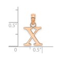 thumbnail image 3 of Diamond2Deal 14K Pendentif Lettre X en Or Rose pour Femmes, 3 of 5