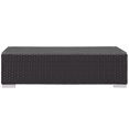 thumbnail image 3 of Modway Convene Table Basse de Patio en Aluminium et Rotin, Couleur Espresso, 3 of 3