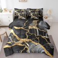thumbnail image 1 of YST 7Pcs Abstract Artwork Marble Comforter Set, Black and Grey Aesthetic Bedding, Queen Size (7 Count), 1 of 4