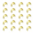 thumbnail image 1 of Unique Bargains 20Pack Zipper Stoppers, #3 Top & Bottom Stops for Rescue Repair, Gold Tone, 1 of 6