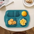 thumbnail image 5 of Fesfesfes Wheats Straw Kids Meal Plates Childrens Divided Plates Student Lunch Tray Thickened Cafeteria Style Compartment Tableware Reusable, 5 of 5