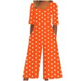 thumbnail image 2 of Wensltd Combinaison Pantalon pour Femmes d'Été à Imprimé Floral, Décontractée, à Manches Courtes, avec Poches Latérales, 2 of 5