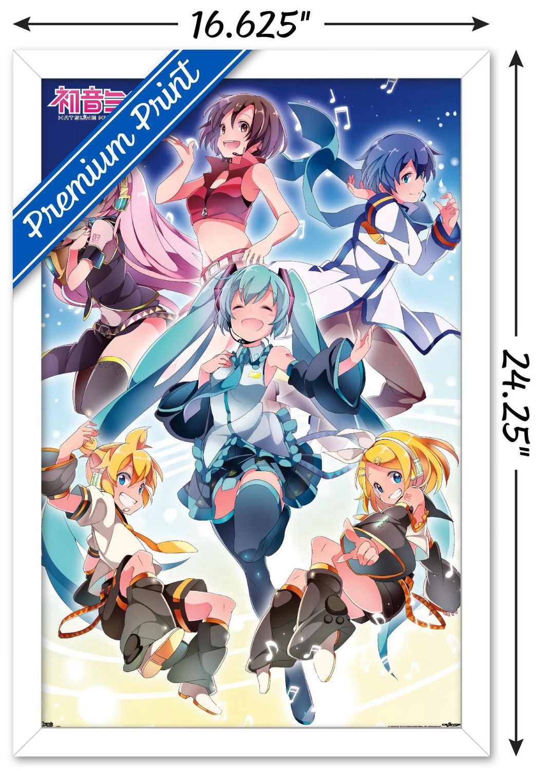 Hatsune Miku - Group Wall Poster, 14.725" x 22.375"