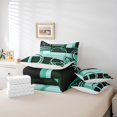 thumbnail image 5 of YST Retro Green Grey Black Comforter Set 7 Piece Full Geometry Swirls Gromment Bedding Set for Kids Teens Adult Abstract Circles Rings Geometric Grid Bed Set Graphic Texture Fitted Sheet, 5 of 5