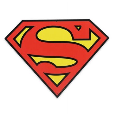 DC Comics Superman Logo Metal Sign - Fun Superman Wall Art for Man Cave, Bedroom or Movie Room