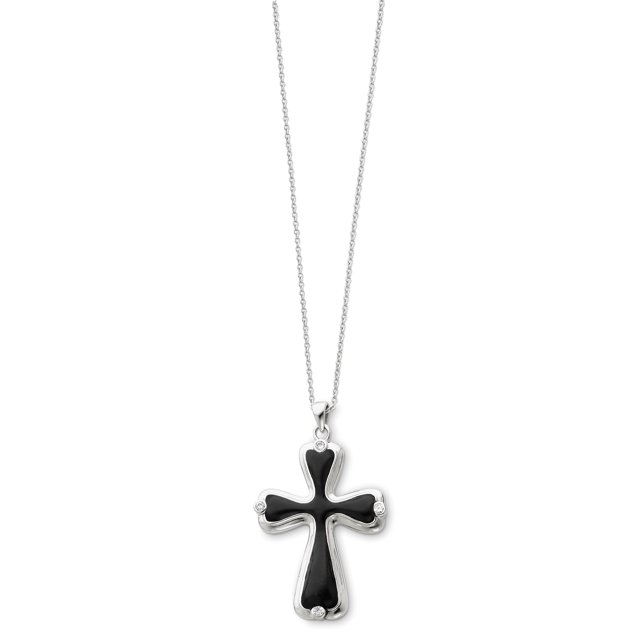 Collier 18 Pouces en Argent Sterling & CZ Émaillé My Refuge