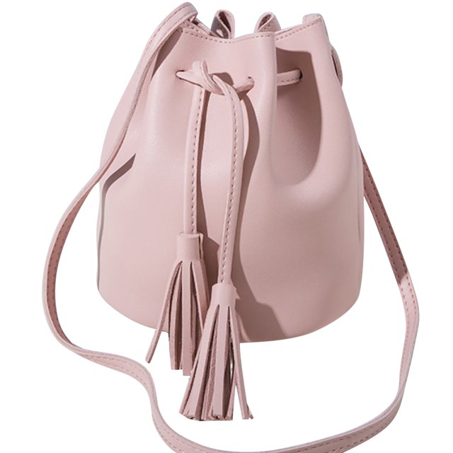 Bucket Bag Fashion Drawstring Tassel Vintage Crossbody Bag Shoulder Purse