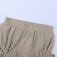 thumbnail image 3 of YOUSNH Baby Girls Boys Solid Spring Summer Shorts Ruffle Clothes Child Summer Clothes Khaki 6-12 Months, 3 of 4