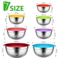 thumbnail image 4 of Mixing Bowls with Lids for Kitchen - 25 PCS Stainless Steel Nesting Colorful Mixing Bowls Set for Baking,Mixing,Serving & Prepping,Size 5, 3.7, 2.8,, 4 of 7