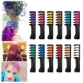 thumbnail image 4 of Graflsoa 5-Slot Hair Chalk Comb with Fast-Drying Applicator - Temporary Peach Red Dye, Soft & Washable, 12 Blendable Colors for Creative Styling, 4 of 6