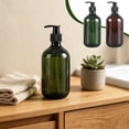 thumbnail image 1 of Usloyux 2Pcs 500ml Foaming Soap Dispenser Bottle, Refillable Plastic Pump Bottle for Hand Soap Body Lotion Shampoo, Bostons Round PET Container for Bathroom Kitchen Sink Countertop Travel Display, 1 of 9