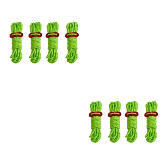 QualitChoice 4X Corde de Corde Réfléchissante Corde de Haute Résistance Finition Fine Multicolore Camping Universel Fournitures Vert 2PCS