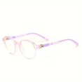 thumbnail image 1 of Color Block Fresh Versatile Round Frame Plano Glasses  For Boys Girls Students Casual School Supply Photo Prop, 1 of 7