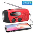 thumbnail image 1 of Solar Hand-cranked Radio Dynamo Upgraded Solar AM/FM/NOAA Weather Forecast Radio LED Flashlight Charging Emergency 2000MAH, 1 of 5
