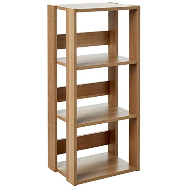 IRIS USA OWR-400N 3-Shelf Open Wood Shelving Unit Medium Natural 1 Pack