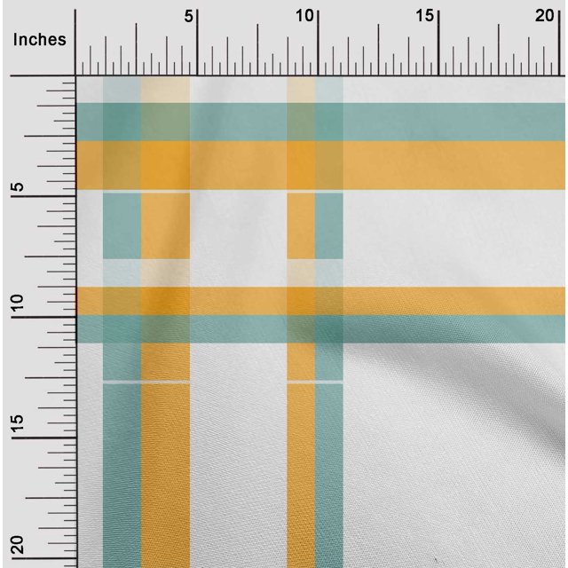 oneOone Silk Tabby Fabric Madras Check Decor Fabric Printed BTY 42 Inch Wide