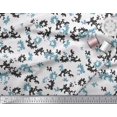 thumbnail image 2 of Soimoi Blue Rayon Fabric Camouflage Texture Print Sewing Fabric Yard 56 Inch Wide, 2 of 3