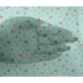 thumbnail image 4 of oneOone Viscose Chiffon Fabric Blue & Peach Flower Floral Printed Fabric 1 Yard 42 Inch Wide, 4 of 4