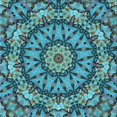 thumbnail image 1 of Ahgly Company Tapis d'Intérieur Lavable en Machine Carré Transitionnel Turquoise Bleu Vif, 7 Pieds Carré, 1 of 7
