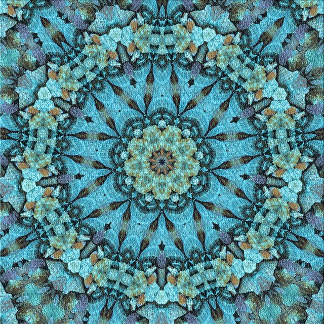 Ahgly Company Tapis d'Intérieur Lavable en Machine Carré Transitionnel Turquoise Bleu Vif, 7 Pieds Carré