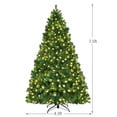 thumbnail image 3 of Gymax 7.5FT Pre-Lit Christmas Tree Hinged Artificial Tree w/ Metal Stand LED Lights, 3 of 10