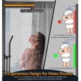 thumbnail image 5 of SR SUN RISE ORB Square Rainfall Shower Head and Handle Set Wall Mounted Shower Fixtures Metal Shower Faucet Trim Repair Kits (With Shower Valve) 10 Inches, 5 of 5