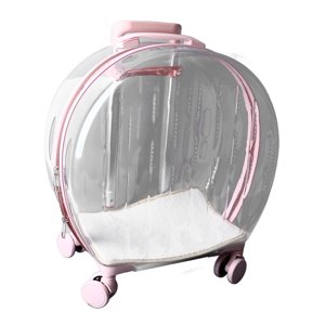 Cas de chariot Cat, porte-bébé transparent silencieux se déplaçant pour le bain