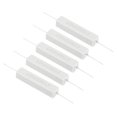 thumbnail image 1 of Unique Bargains 5Pcs 20 Ohm Resistors, 10W Ceramic Cement Resistor Power Cement Resistor Kit Tolerance 5% for Power Adapters Audio, 1 of 4
