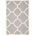 thumbnail image 1 of Safavieh Cambridge Collection CAM140D Handmade Moroccan Geometric Silver and Ivory Premium Wool Runner (2'6" x 8'), 1 of 3