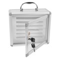 thumbnail image 1 of GOOHOCHY 1Pcs Cellphone Locker Box for Restaurants Wall Mountable Silver 24.8x21.3cm, 1 of 8