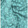 thumbnail image 1 of Soimoi Green Rayon Fabric Human Face Print Sewing Fabric Yard 56 Inch Wide, 1 of 6