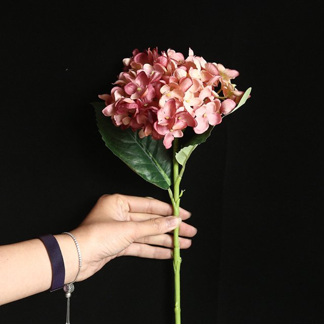 SDNall Artificial Flower Hydrangea Fake Silk Flower Home Wedding Party Floral Decor