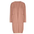 thumbnail image 4 of Yuyuzo Cardigan Sweaters for Women Long Sleeve Open Front Knit Solid Color Mid-Long Sweater Fall Winter Cardigan, 4 of 6