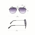 thumbnail image 4 of grinderPUNCH Oversized Aviator Classic Retro Metal Frame Adult Sunglasses Men and Women, 4 of 5