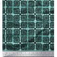 thumbnail image 1 of Soimoi Rayon Crepe Fabric Arrow,Swirl & Floral Block Print Sewing Fabric Yard 46 Inch Wide, 1 of 3
