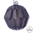 thumbnail image 2 of Vickerman MC190887D 5 in. Pewter Glitter Faceted Ball Ornament - 3 per Bag, 2 of 3