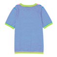 thumbnail image 4 of Fgnfyis un T-Shirt Tricoté à Manches Courtes et Col Rond avec un Design à Blocs de Couleur Rayés pour Femmes Hauts d'Été pour Femmes Vert TTG, 4 of 6