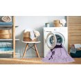 thumbnail image 2 of Ahgly Company Tapis d'Intérieur Lavable à la Machine, Carré, Transitionnel, Fleur Violette Violette, Tapis de Zone, 5 Pieds Carré, 2 of 7