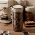 thumbnail image 1 of Birdeem Airtight Coffee Storage Container with One Way Valve, Glass Food Storage Canisters Set of 3, Kitchen Pantry Organization Jars for Coffee Beans Flour Rice Sugar, Wide Mouth Airtight Sealed Jar, 1 of 9