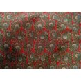 thumbnail image 4 of oneOone Cotton Silk Fabric Leaves & Floral Block Print Fabric By Yard 42 Inch Wide, 4 of 5