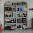 thumbnail image 4 of Costway 4 PCS 5-Tier Heavy Duty Storage Shelf Storage Utility Rack Shelf with Anti-tipping Device Grey, 4 of 10